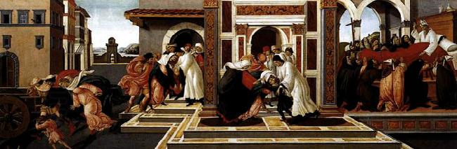 BOTTICELLI, Sandro Last Miracle and the Death of St Zenobius oil painting picture